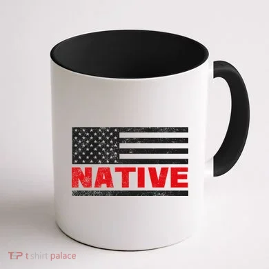 Native American Flag Coffee Mug back