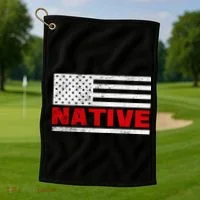 Native American Flag Golf Towel thumb 1
