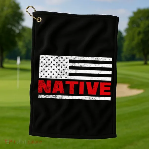 Native American Flag Golf Towel
