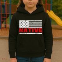 Native American Flag Kids Hoodie thumb 3