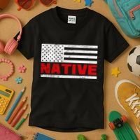 Native American Flag Kids T-Shirt thumb 3