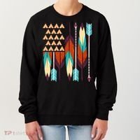 Native American Flag Feathers and Arrows Women's Sweatshirt thumb 0