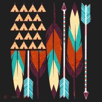 Native American Flag Feathers and Arrows Women's Sweatshirt thumb 2