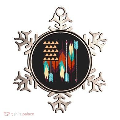 Native American Flag Feathers and Arrows Ornament
