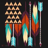 Native American Flag Feathers and Arrows Ornament thumb 1