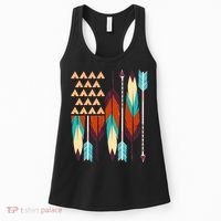Native American Flag Feathers and Arrows Women's Tank Top thumb 0