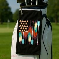 Native American Flag Feathers and Arrows Golf Towel thumb 2