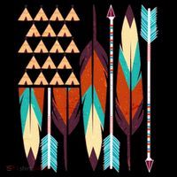 Native American Flag Feathers and Arrows Visor thumb 3