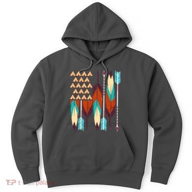 Native American Flag Feathers and Arrows Hoodie