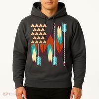 Native American Flag Feathers and Arrows Hoodie thumb 2