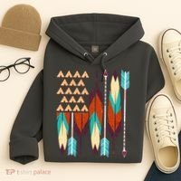 Native American Flag Feathers and Arrows Hoodie thumb 4