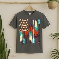 Native American Flag Feathers and Arrows T-Shirt thumb 2