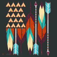 Native American Flag Feathers and Arrows Backpack thumb 2