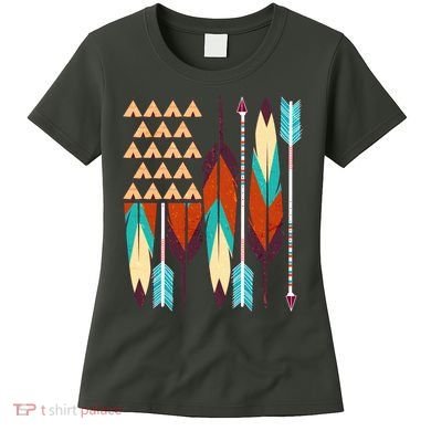 Native American Flag Feathers and Arrows Women's T-Shirt
