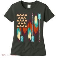 Native American Flag Feathers and Arrows Women's T-Shirt thumb 0