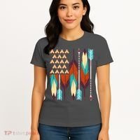 Native American Flag Feathers and Arrows Women's T-Shirt thumb 4