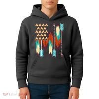Native American Flag Feathers and Arrows Kids Hoodie thumb 4