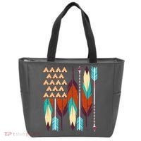Native American Flag Feathers and Arrows Tote Bag thumb 0