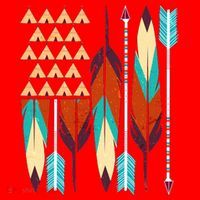 Native American Flag Feathers and Arrows Santa Hat thumb 1