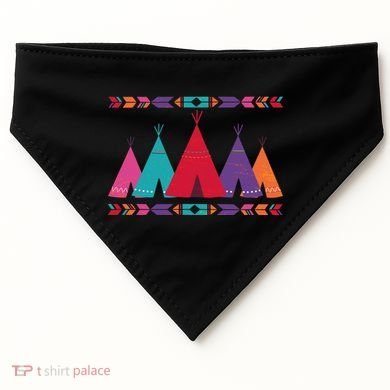 Native American Teepee Pattern USA-Made Doggie Bandana