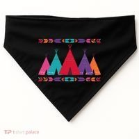 Native American Teepee Pattern USA-Made Doggie Bandana thumb 0