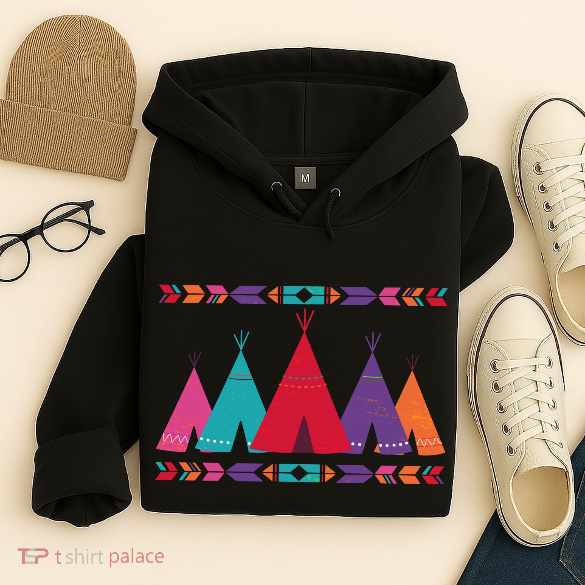 Native American Teepee Pattern Hoodie
