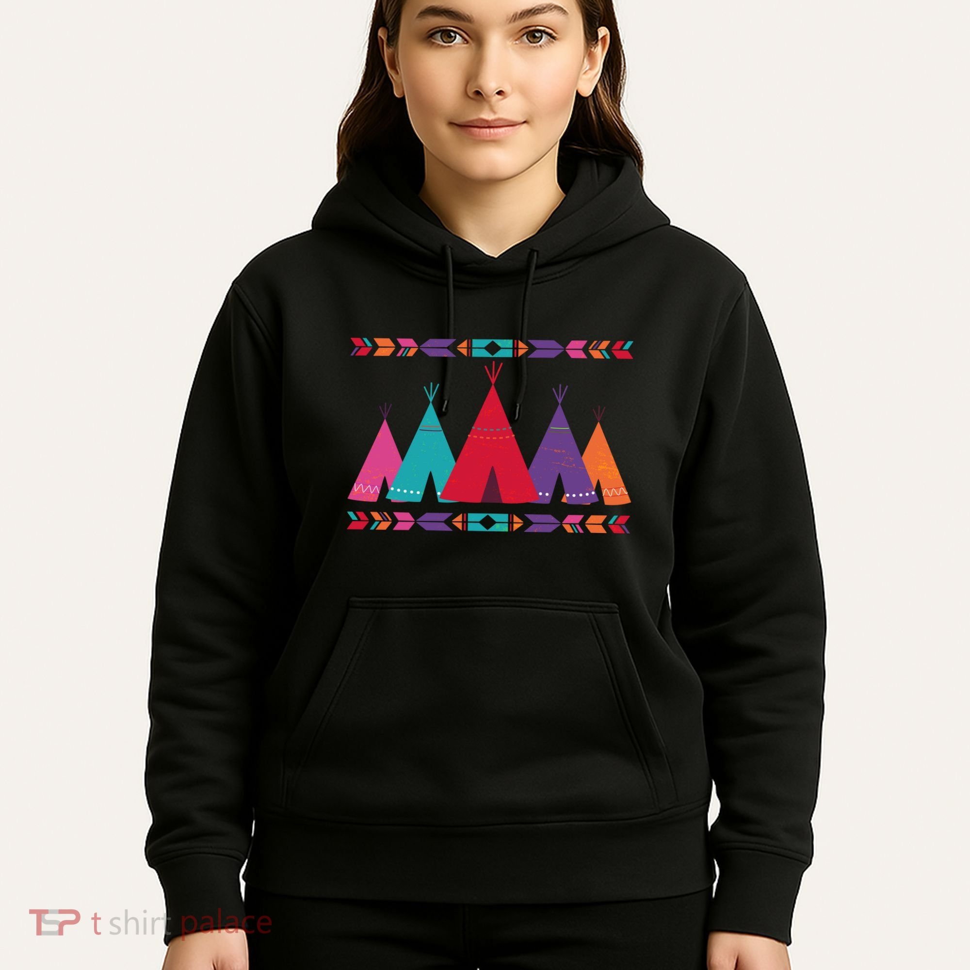 Native American Teepee Pattern Hoodie