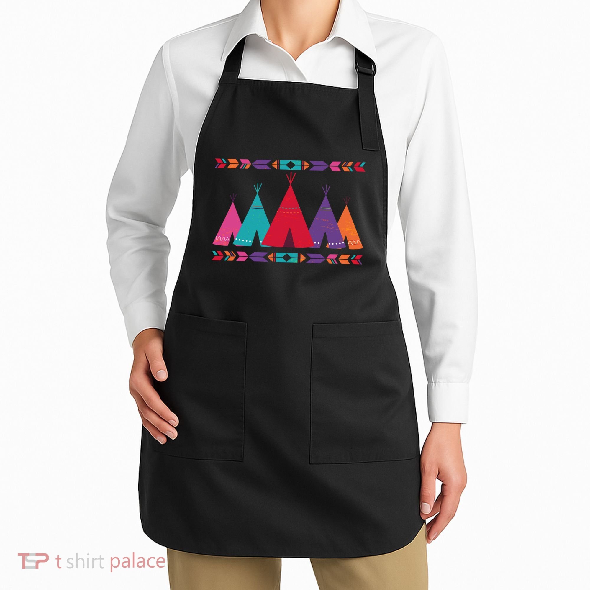 Native American Teepee Pattern Apron