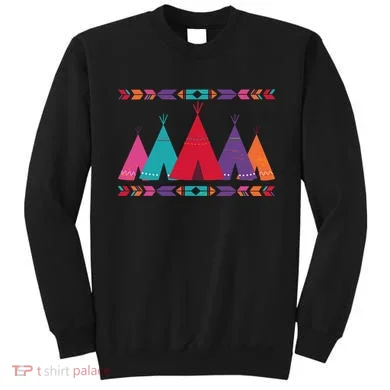 Native American Teepee Pattern Sweatshirt