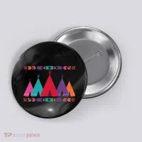 Native American Teepee Pattern Button thumb 0