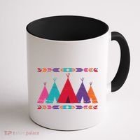 Native American Teepee Pattern Coffee Mug thumb 1