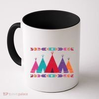 Native American Teepee Pattern Coffee Mug thumb 0
