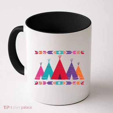 Native American Teepee Pattern Coffee Mug