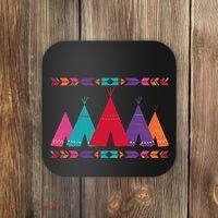 Native American Teepee Pattern Coaster thumb 0