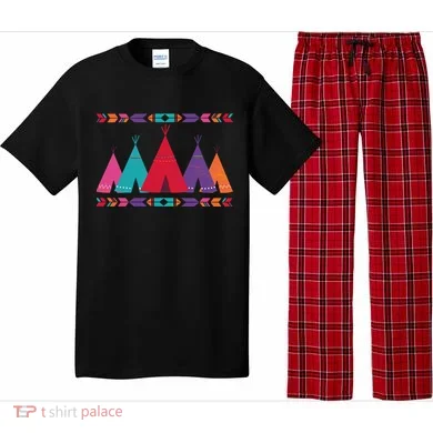 Native American Teepee Pattern Pajama Set