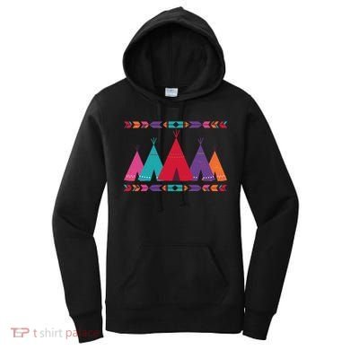Native American Teepee Pattern Women's Hoodie