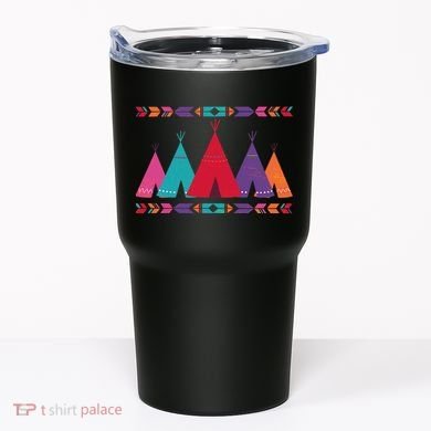Native American Teepee Pattern Tumbler