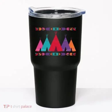 Native American Teepee Pattern Tumbler