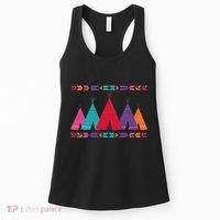 Native American Teepee Pattern Women's Tank Top thumb 0