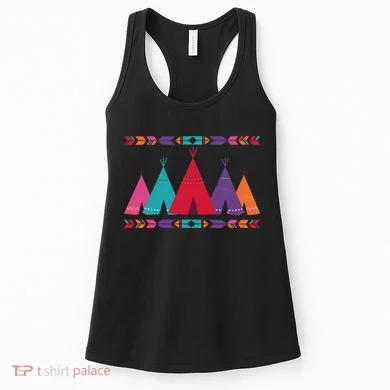 Native American Teepee Pattern Women's Tank Top
