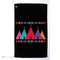 Native American Teepee Pattern Golf Towel thumb 0