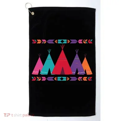 Native American Teepee Pattern Golf Towel