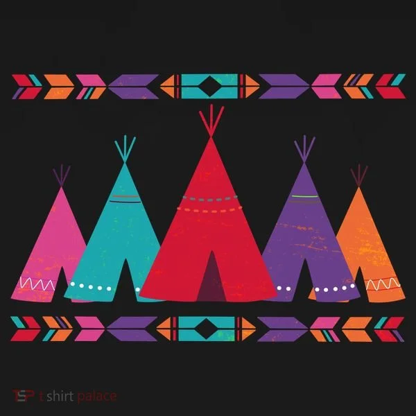 Native American Teepee Pattern Kids Sweatshirt