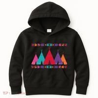 Native American Teepee Pattern Kids Hoodie thumb 0