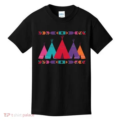 Native American Teepee Pattern Kids T-Shirt