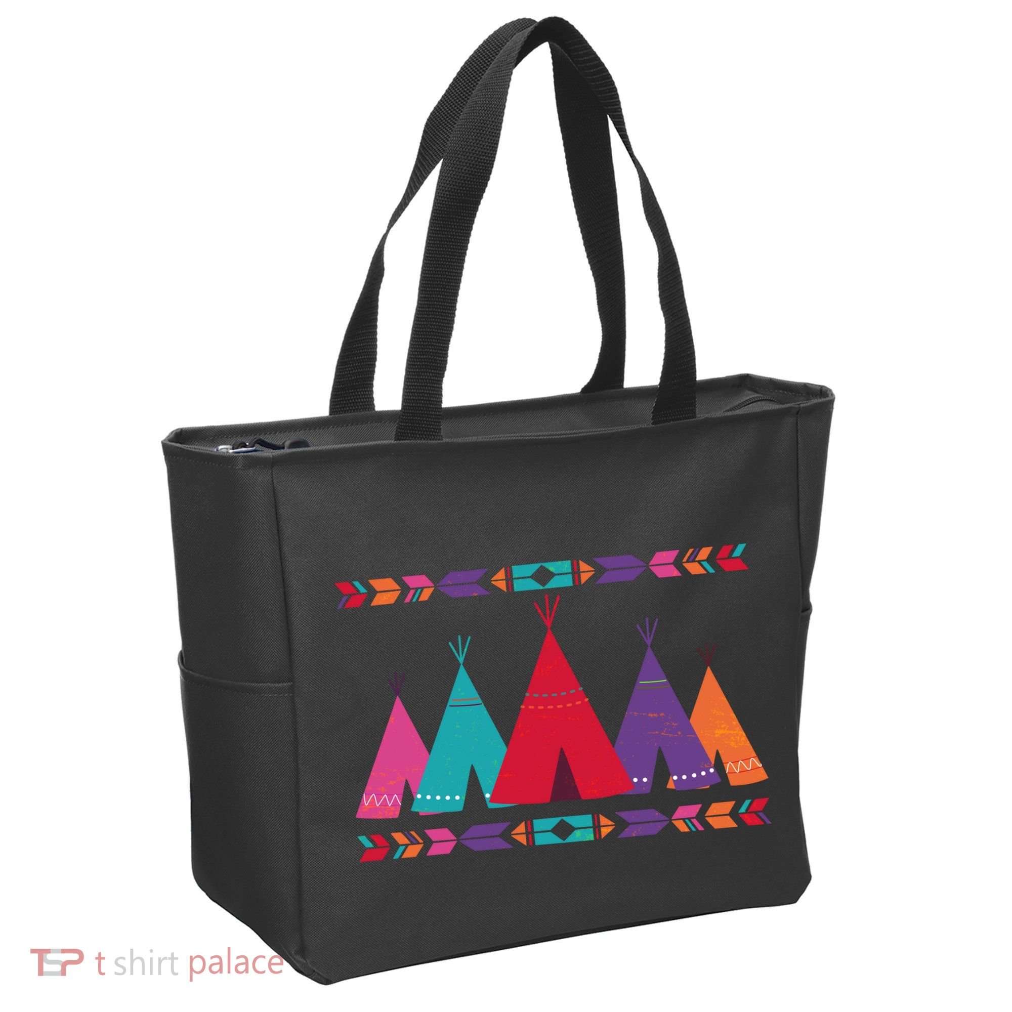 Native American Teepee Pattern Tote Bag