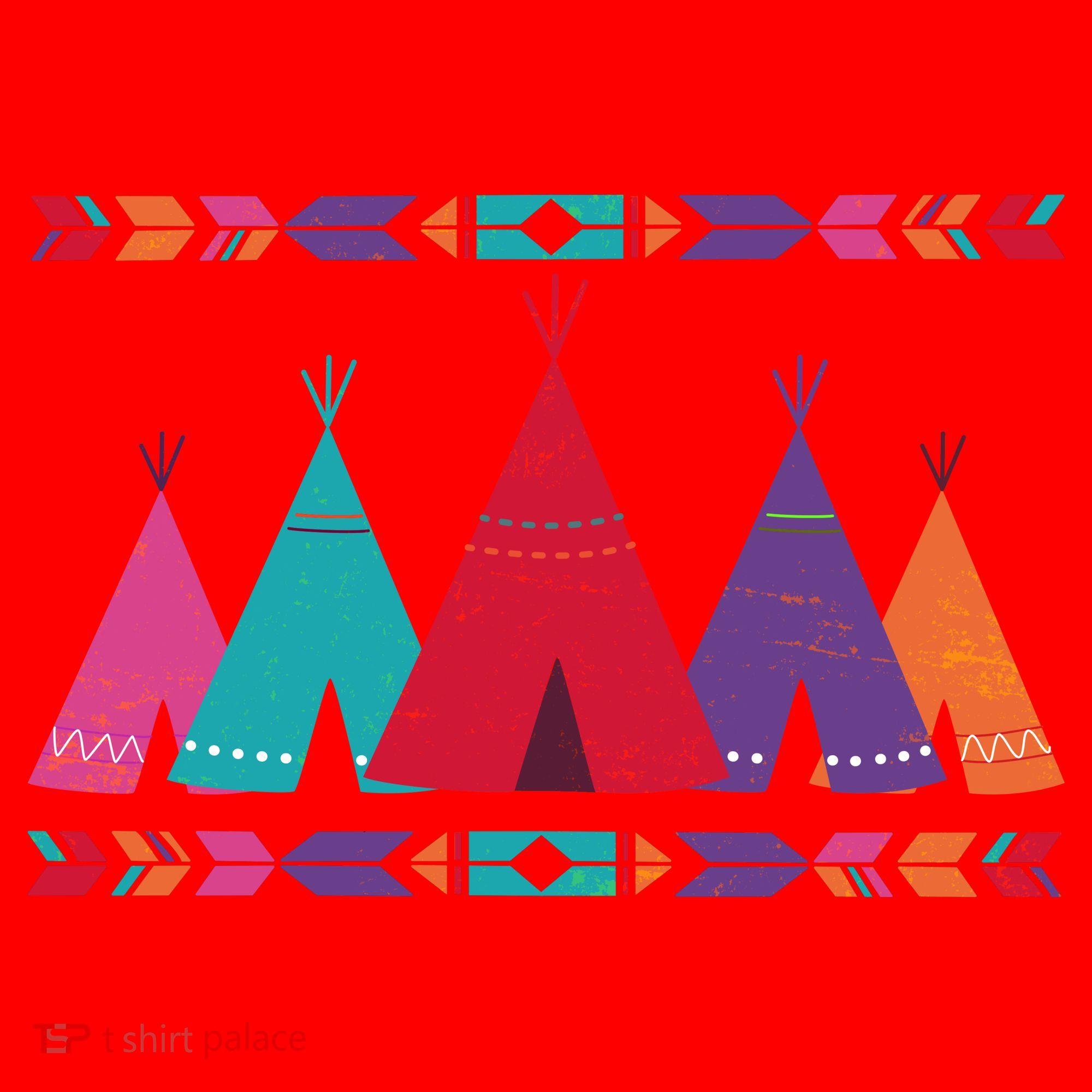 Native American Teepee Pattern Santa Hat