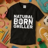 Natural Born Griller  Kids T-Shirt thumb 3