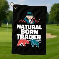 Natural Born Trader Golf Towel thumb 1