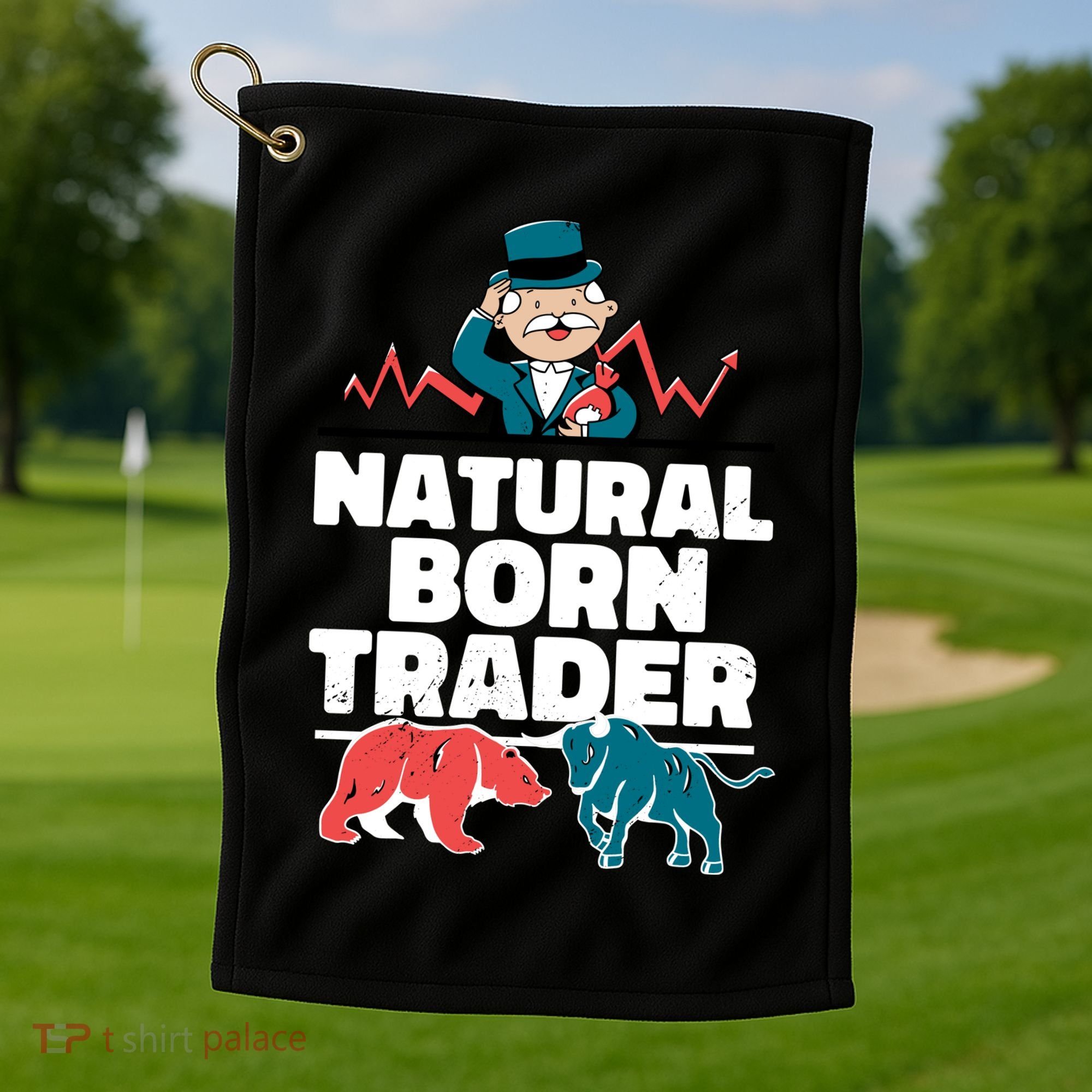 Natural Born Trader Golf Towel